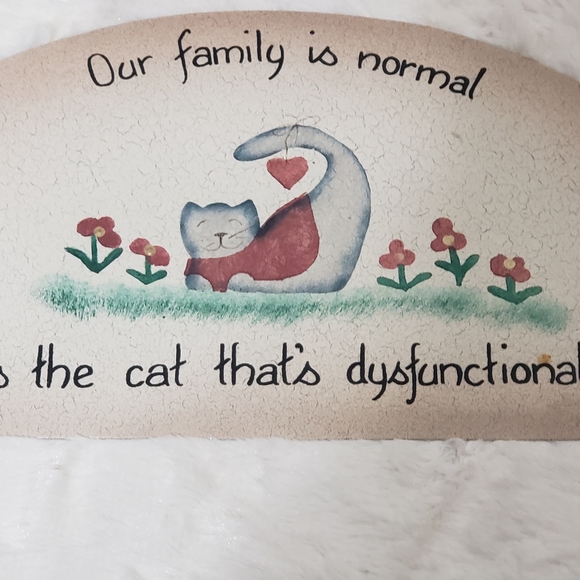 Vintage Kitty Theme Hand Painted Tin Home Decor - Picture 4 of 8